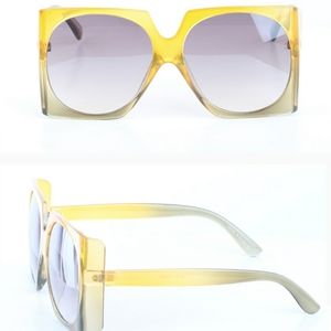 Yellow fashion ova sunglasses
